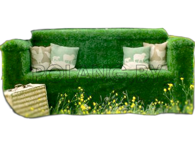 диван из искусственной травы