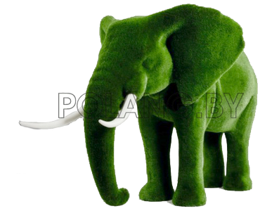 слон из искусственной травы